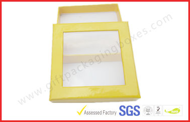 Customized Chocolate Packaging Boxes / PVC Window Square Shape Box