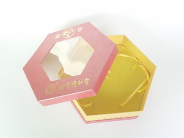 Custom Luxury Gift Boxes For Food Packaging, Spot UV Hexagon Shape Unique Rigid Gift Boxes