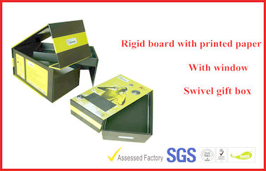 Swivel Two Layers Rigid Board Gift Packaging Boxes , Customized Packaging Boxes