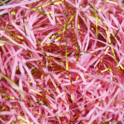 Double color mixed gold silk Lafite grass shredded paper silk Valentine's Day gift box decoration filling