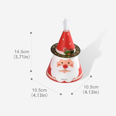 Funny Christmas cartoon Santa Claus elk candy cookie set color box packaging custom