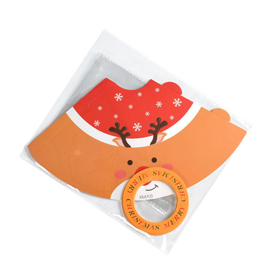Funny Christmas cartoon Santa Claus elk candy cookie set color box packaging custom