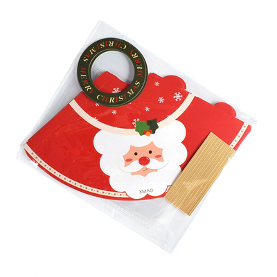 Funny Christmas cartoon Santa Claus elk candy cookie set color box packaging custom