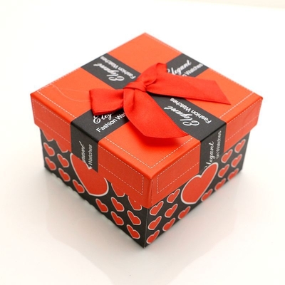 Watch box bow exquisite cardboard gift box watch box gift box customization