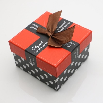 Watch box bow exquisite cardboard gift box watch box gift box customization