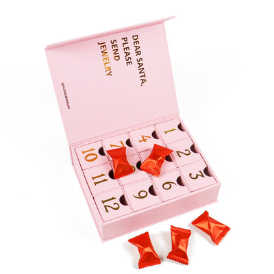 Gold stamping printing surprise birthday countdown calendar gift box can be customized mystery gift box