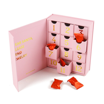 Gold stamping printing surprise birthday countdown calendar gift box can be customized mystery gift box