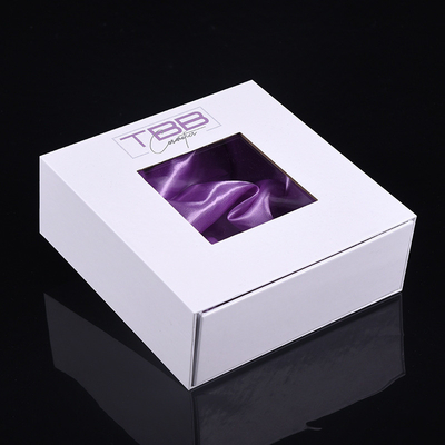 Clothing shirt with packaging box custom scarf silk scarf gift box cover window customization