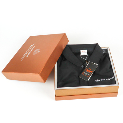 Silver ironing process built-in satin cloth shirt T-shirt suit gift box Custom high-end heaven and earth cover gift box