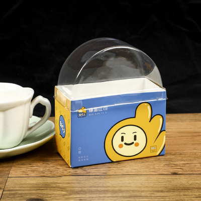Egg toast sandwich carton Hamburger box with lid transparent disposable high-grade packaging box customization