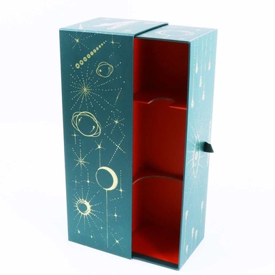 High-grade hot stamping printing drawer type red wine packaging gift box holiday gift gift box customization