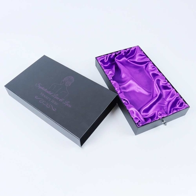 Drawer wig beauty tools packaging box with satin cloth custom cardboard high-grade paper packaging box gift box
