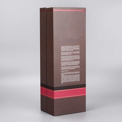Book type single red wine box wine packaging box exquisite red clamshell gift box gray plate wine box customization